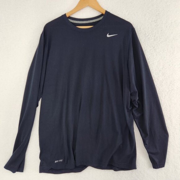 Nike Black Long Sleeve Dri Fit T Shirt Adult XL - Picture 1 of 7